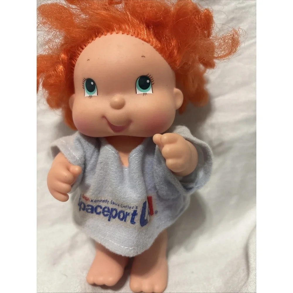 Hallmark 1986 Hugga Bunch Poseable Vinyl Doll Hugsy  Curly Orange Hair Spaceport